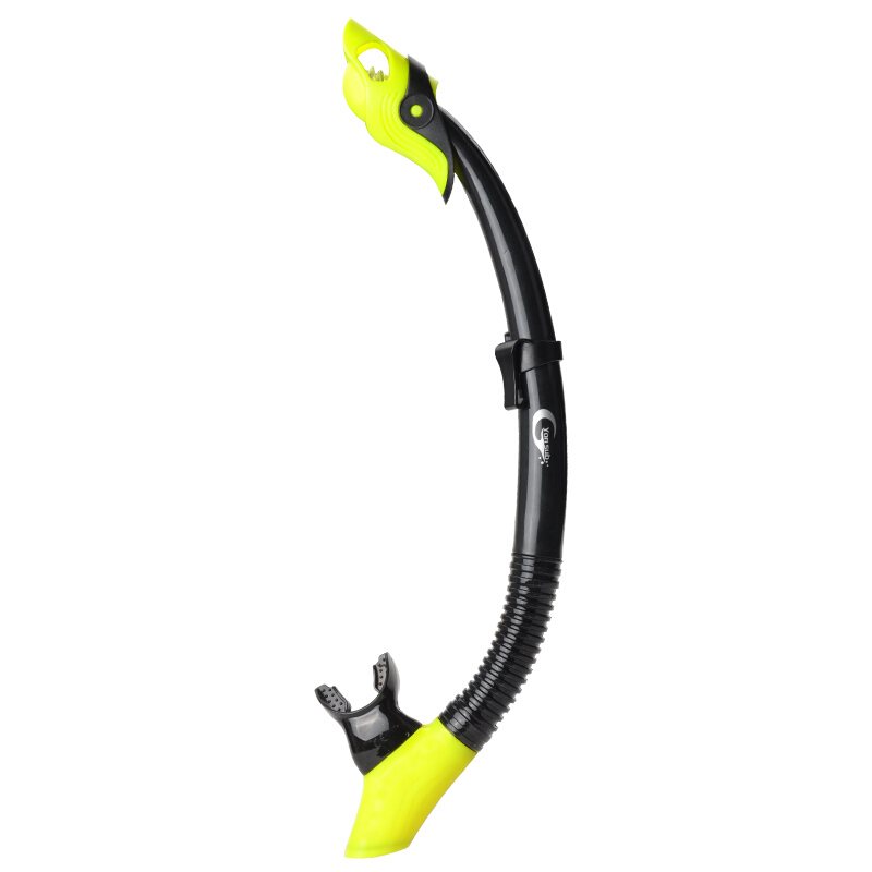 Yellow color silicone soft tube diving scuba dry snorkel