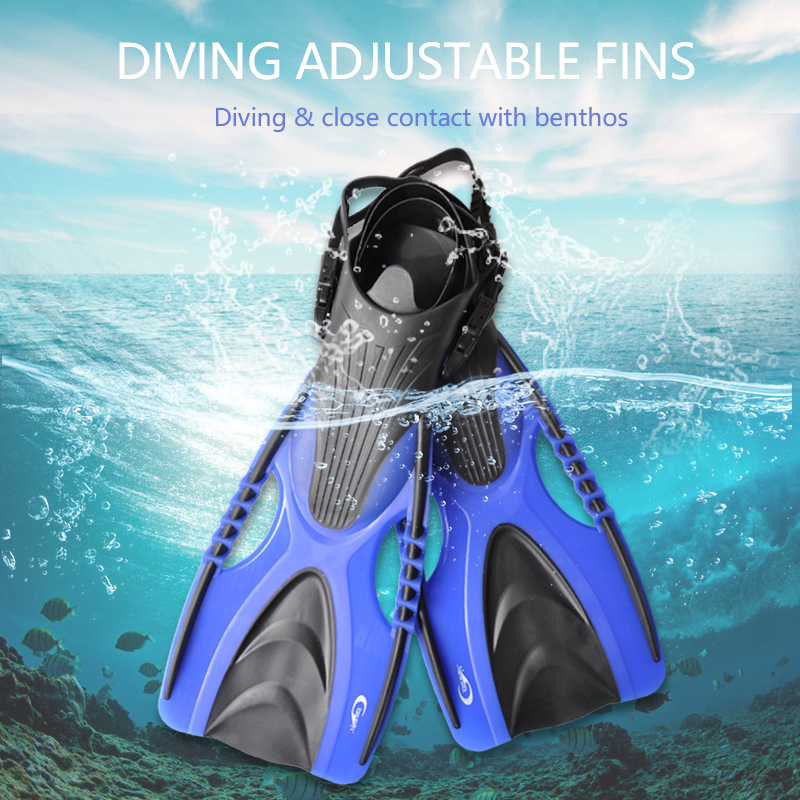 Adjustable long Blade flippers Scuba Diving And Swimming Fins