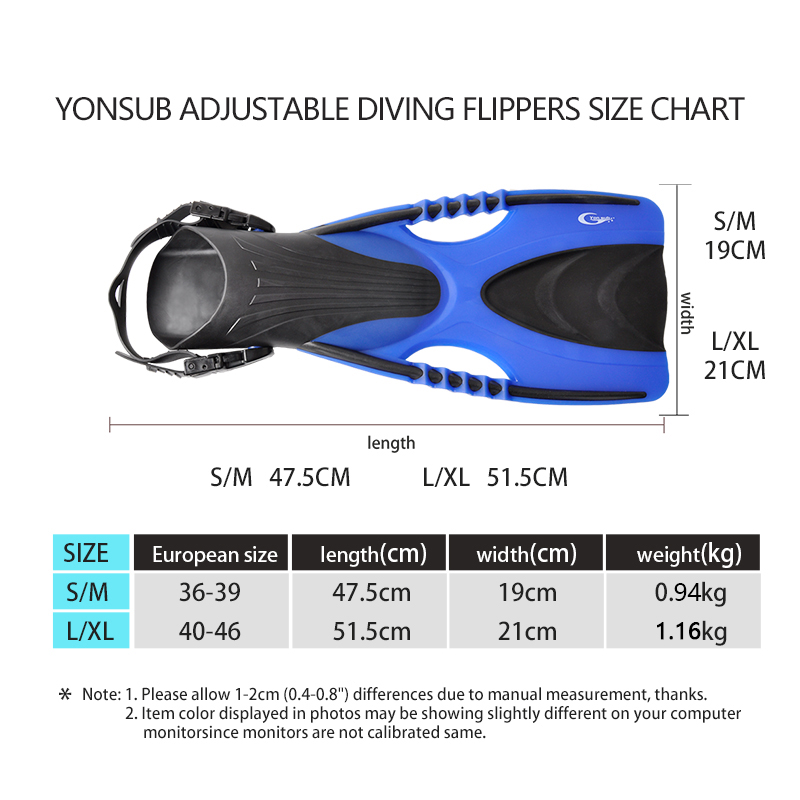Adjustable long Blade flippers Scuba Diving And Swimming Fins