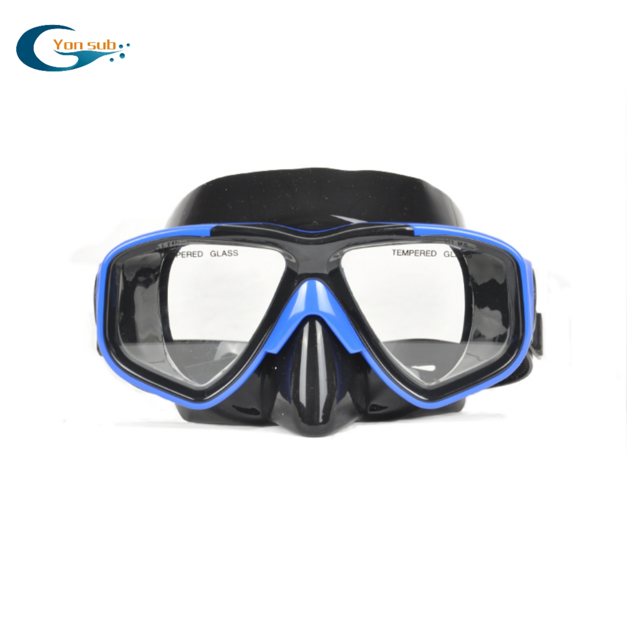 Adjustable side buckles silicone diving mask