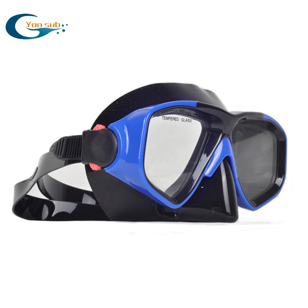 Adjustable side buckles silicone diving mask