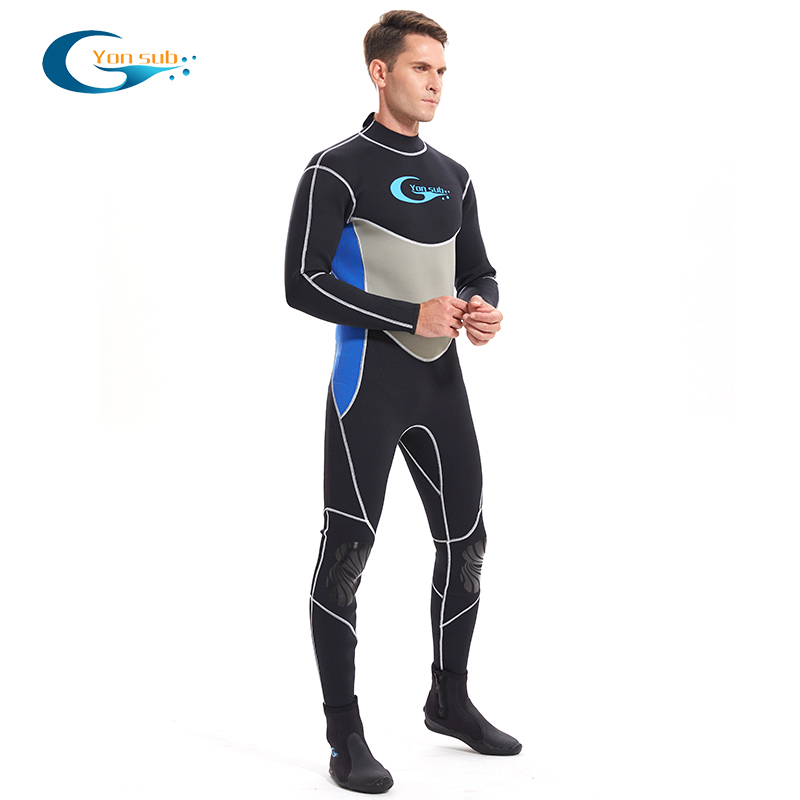 3 mm long sleeve neoprene one piece diving wetsuit