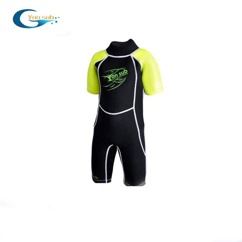 Neoprene diving surfing short sleeves wetsuit for kids 