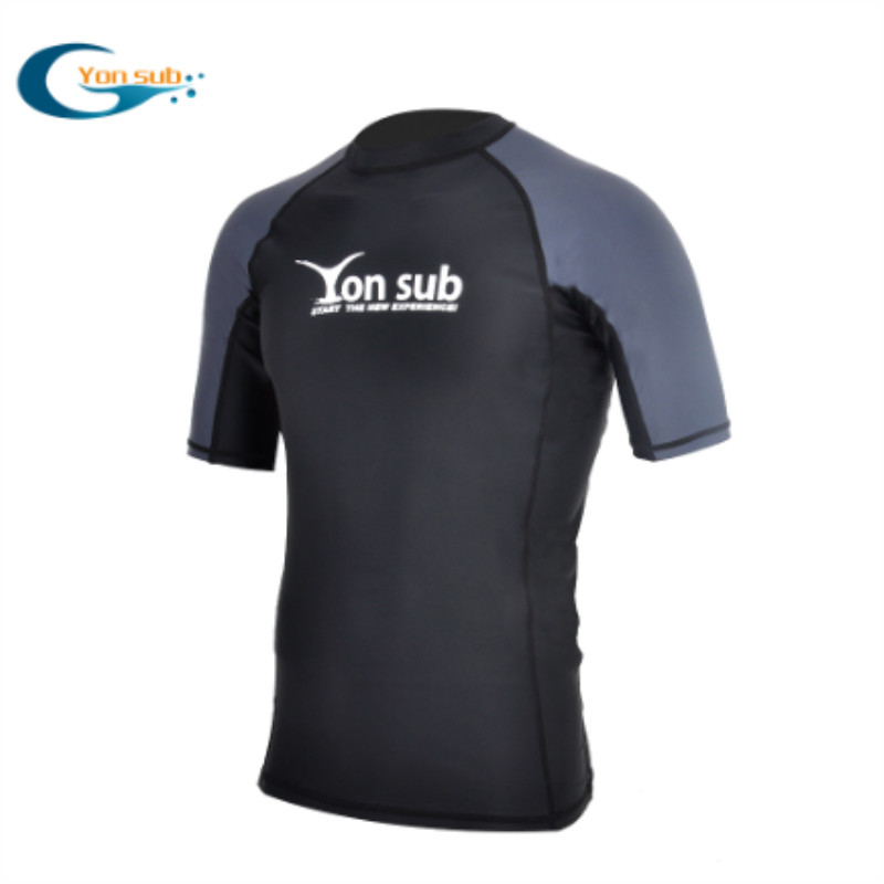 Super stretch short sleeve rash guard suit design