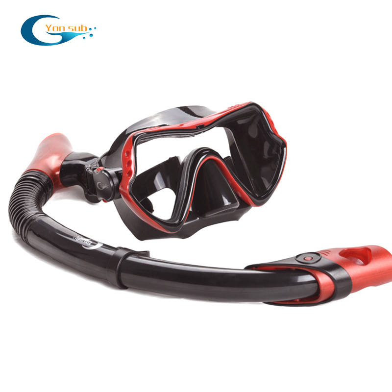 Professional full dry diving mask and snorkel set for adult