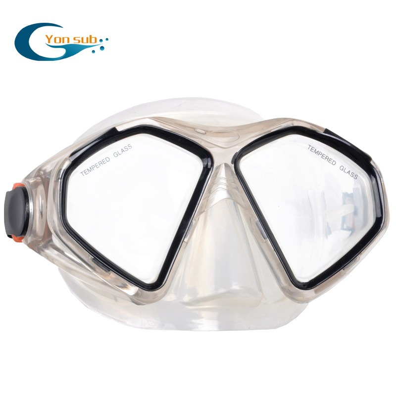 Pink color silicone strap diving mask for sale