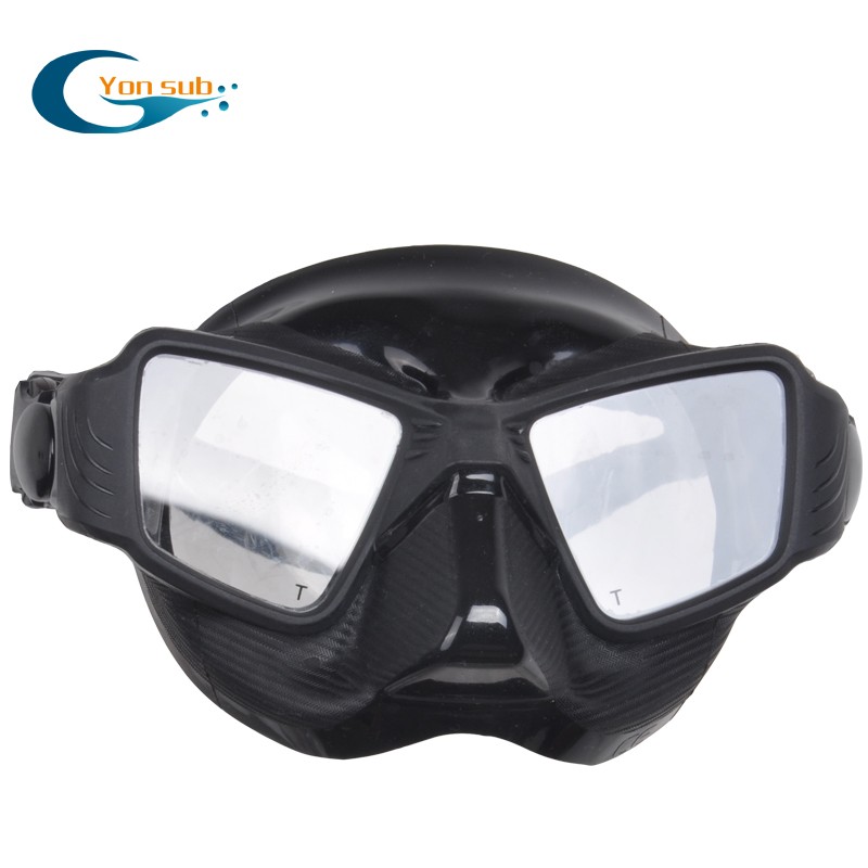 Wholesale low Volume wide view spearfishing frameless silicone freediving mask