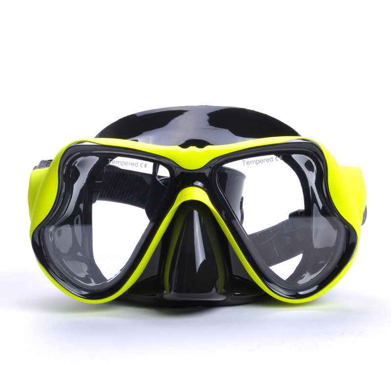 Good price wide vision tempered glass silicone diving mask design