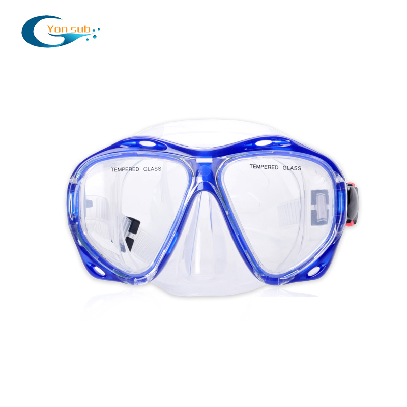 Tempered glass silicone scuba underwater diving mask 