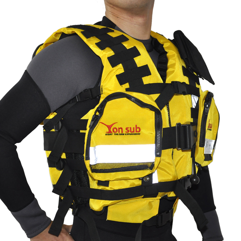 Professional inflatable life vest reflective marine rescue life jacket