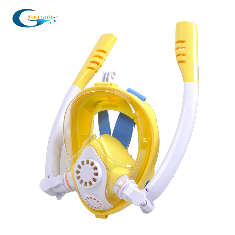New design two snorkels full face diving mask