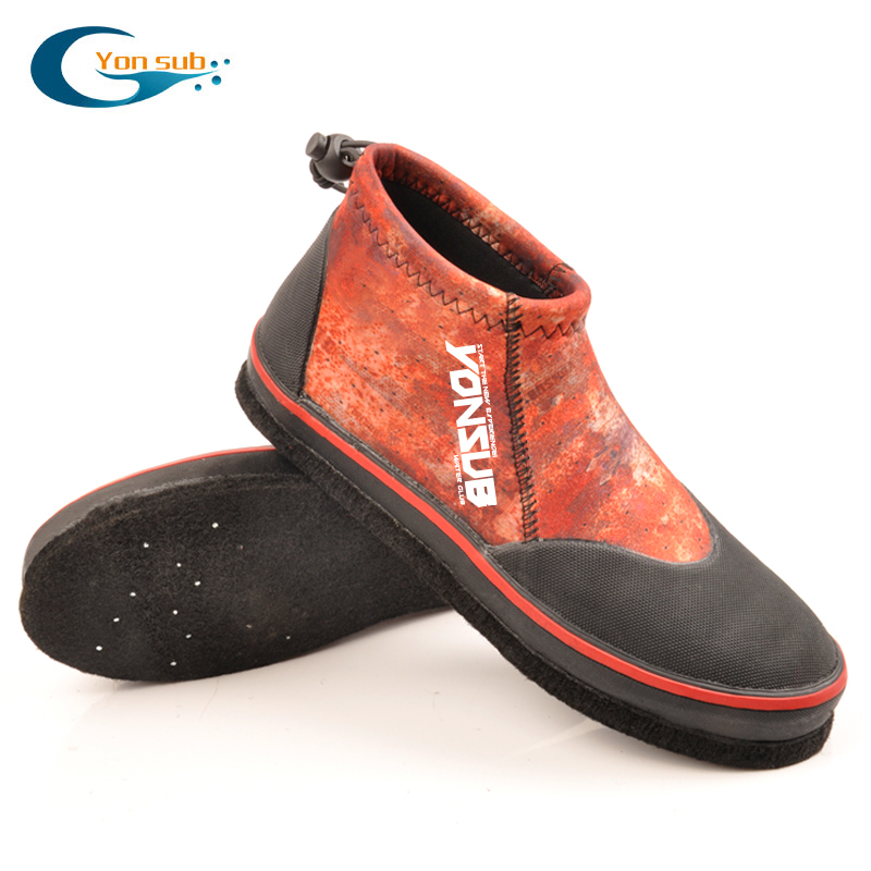 3mm Neoprene Low-top Diving Shoes With Felt Fishing Shoes